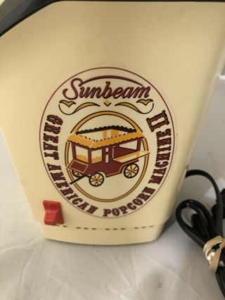 Sunbeam Great American Popcorn Machine 2 - And 2