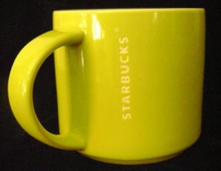 2012 Starbucks 14 Oz Classic Coffee Mug Cup Lime Green With Cream Interior Ln