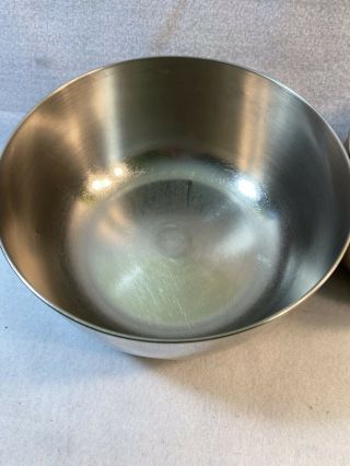 2 Vintage SUNBEAM Stainless Steel Mixing Bowls REPLACEMENT PARTS 9 