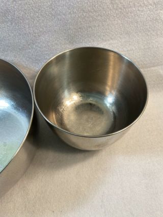 2 Vintage SUNBEAM Stainless Steel Mixing Bowls REPLACEMENT PARTS 9 