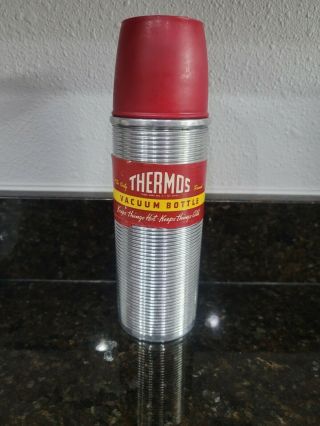 Rare Vintage Thermos Brand Vacuum Bottle Model 2284 Cork Stopper
