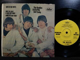 The Beatles Yesterday And Today Top Of The Pops 7 " Ep Capitol Butcher Promotion