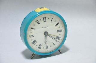 Vintage Soviet Russian Alarm Clock Jantar Made In Ussr