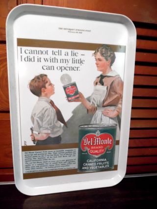 Del Monte Serving Tray With 1918 Ad Large 17 X 11