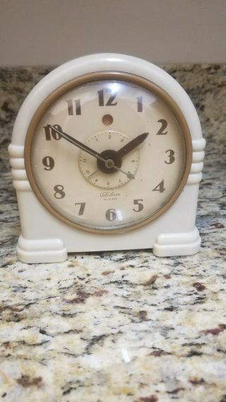 Wwii Warren Telechron 7 Hi - 25 Art Deco Alarm Electric Clock W/opa Maximum Price