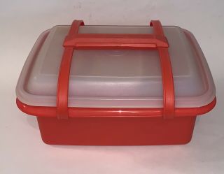 TUPPERWARE PAK N CARRY LUNCH BOX SET COMPLETE WITH CARRY STRAP 1254 2