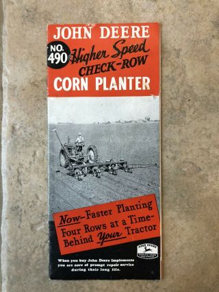 John Deere No 490 Higher Speed Check - Row Corn Planter A - 238 - 45 - 8