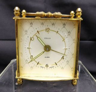 Vintage Heco German Solid Brass Carriage Clock