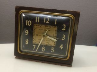 Vintage General Electric Telechron Clock Wood Case Model 7h228