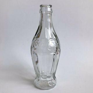 Vtg 1999 The Coca - Cola Company Contour Empty Bottle Clear Glass Coke Glassware