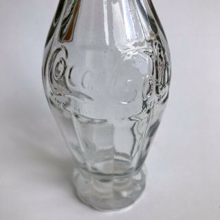 VTG 1999 THE COCA - COLA COMPANY CONTOUR Empty Bottle Clear Glass Coke Glassware 2