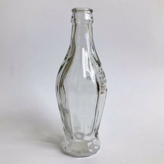 VTG 1999 THE COCA - COLA COMPANY CONTOUR Empty Bottle Clear Glass Coke Glassware 3