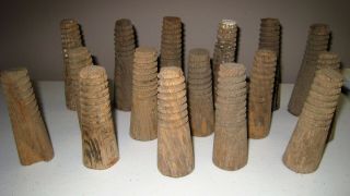 16 Glass Insulator Wooden Peg Cobbs - Just Pegs - No Posts