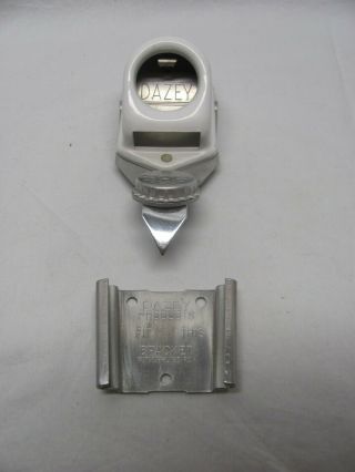 Vintage White Dazey Bottle And Can Opener With Bracket