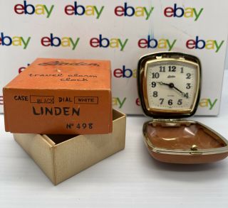 Vintage Linden Travel Alarm Clock No.  498 In The Box