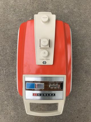 Vintage Eureka Canister Vacuum 1266 B W/bags Bright Orange Great