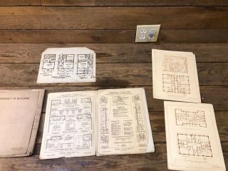 1920’s Vintage Murphy Door Bed Co Floor Plan Book Drawings Architectural Antique