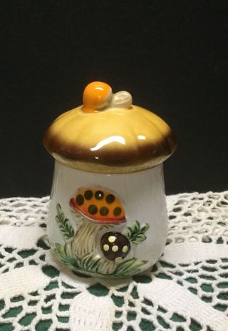 1970 S Sears Merry Mushroom Sugar Bowl With Lid