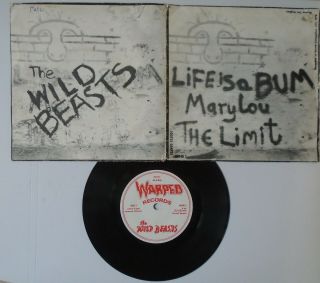 The Wild Beasts,  Life Is A Bum.  Rare 7 " Vinyl 1978 Punk 45 In Picture Sleeve.  Bend1