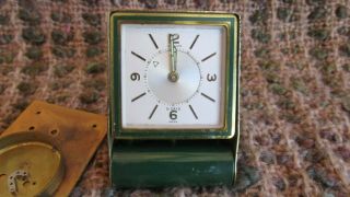 Vintage Jaeger Le Coultre 8 Days Alarm Travel Clock Swiss Made 30 