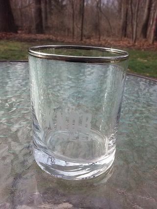 Vtg Knob Creek Kentucky Bourbon Whiskey 8 Oz Drink Glass Etched Design Barware