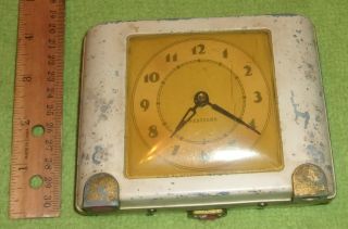 Antique Westclox Alarm Clock Art Deco Mid - Century Decor Display Primitive