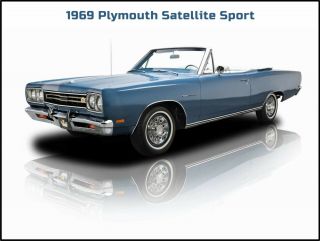 1969 Plymouth Satellite Sport Convertible Metal Sign: Restoration