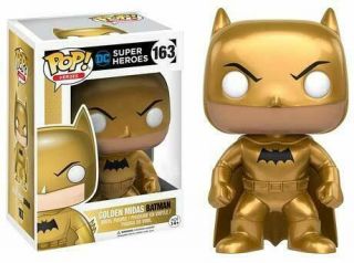 Funko Pop Dc Heroes Golden Midas Batman Exclusive 163