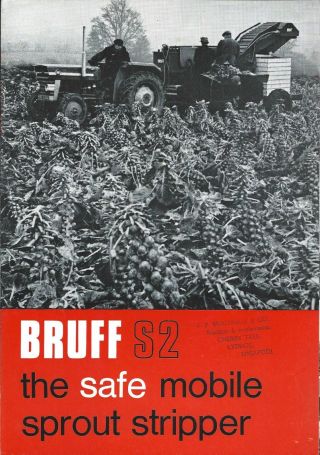 Farm Equipment Brochure Bruff S1 Static S2 Mobile Sprout Stripper 2 Item (f5441)