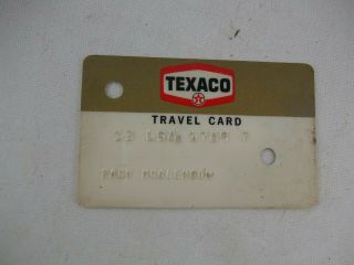 Vintage Texaco Gas Station Gasoline Travel Credit Card,  1960 
