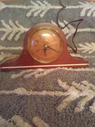 Vintage Seth Thomas Mantleette Mid Century Alarm Clock Model Ss - 12n.  Electric.
