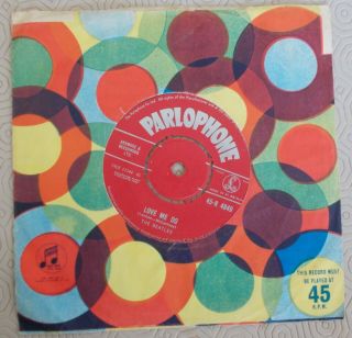 The Beatles - Love Me Do - 1st Pressing On Red Label Parlophone - Mpzt Tax - Plays Well