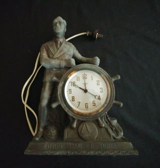 Fdr " Man Of The Hour " Clock,  1933,  Clock Does Not Run,  United Clock Co Ny