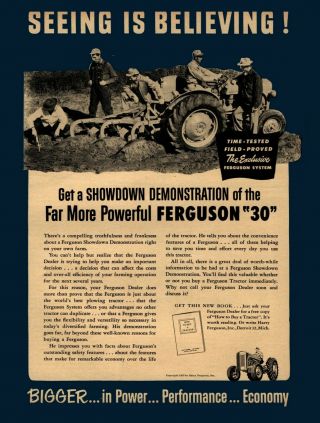 Vintage Look Ferguson System Metal Sign: Model 30 Tractor