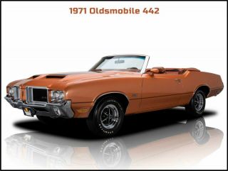 1971 Oldsmobile 442 Convertible Metal Sign: Restoration