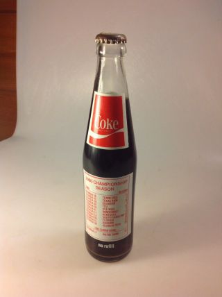 Vintage Coca Cola 1980 GEORGIA BULLDOGS NATIONAL CHAMPIONS 10oz Coke Full Bottle 2