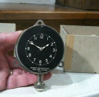 Vintage Buick Dashboard Clock - Phinney Walker Company W Orig Box Circa 1930s