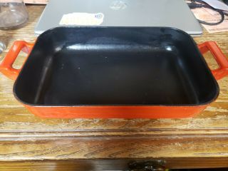 Orange Colorcast Waterford Ireland Enameled Cast Iron Pan 9.  5x6.  5