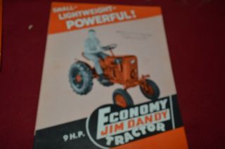 Economy 9 H.  P Jim Dandy Tractor Brochure Fcca