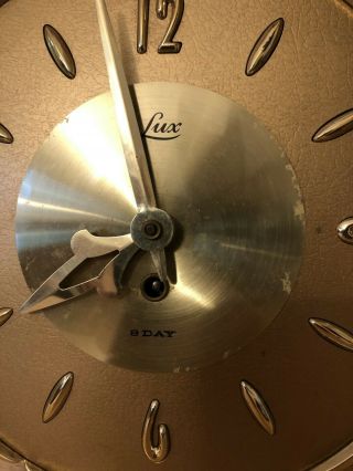Mid Century Lux Atomic Starburst Sunburst Wall Clock Robert Shaw 1963 parts 2