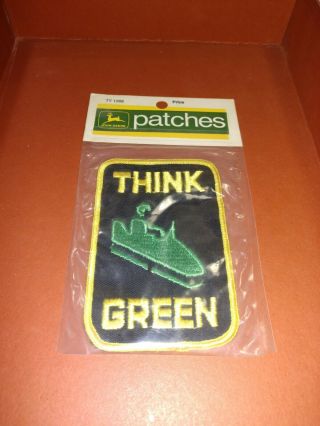 Vintage 1972 John Deere Snowmobile Patch In Package Think Green