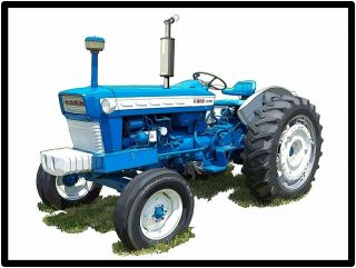 Ford Tractors Metal Sign: Model 5000 Featured