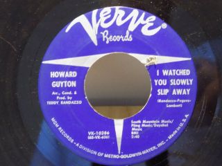Howard Guyton - I Watched You Slowly Slip Away 45 Rpm Verve 1966 Soul Gem Vg -