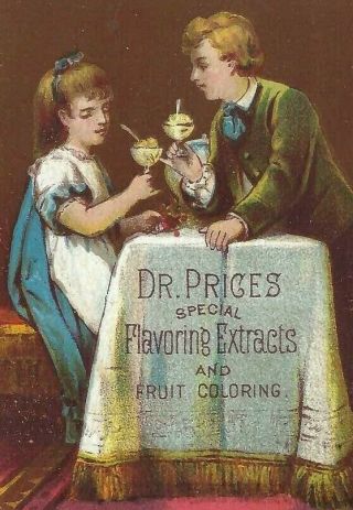Aj - 271 Mi,  Berrien Springs Dr Prices Extracts Boy Girl Victorian Trade Card