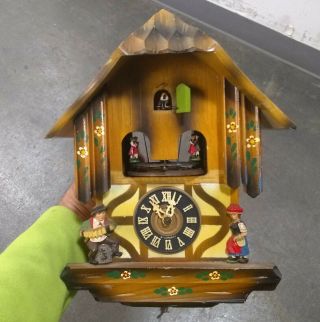 Vintage Germany Black Forest Chalet Style Cuckoo Clock - Parts