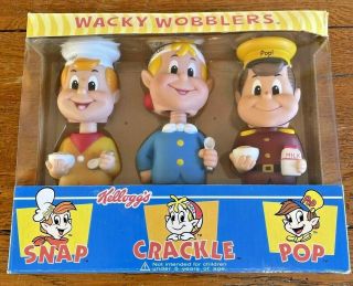 Snap Crackle Pop Rice Krispies Kelloggs Wacky Wobbler Funko Bobbleheads