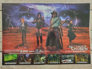 Blood Ii The Chosen Pc Game 1998 2 Page Fold - Out Promo Ad Art Print Poster Rare