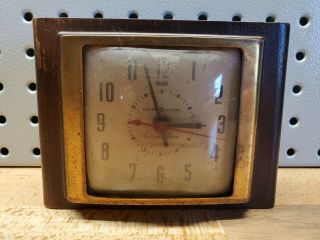 Vintage Ge General Electric Clock Wood Table Alarm Electric
