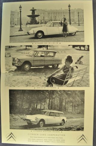1963 - 1964 Citroen Brochure Ds19 Aero Id19 Wagon Ami - 6