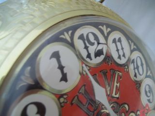 Vintage Spartus Backwards Moving Hands Bar Wall Clock (Open/Closed) 3